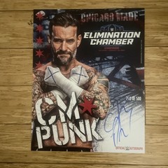 WWE Elimination Chamber 2026 Chicago CM Punk Autographed 11×14 Poster