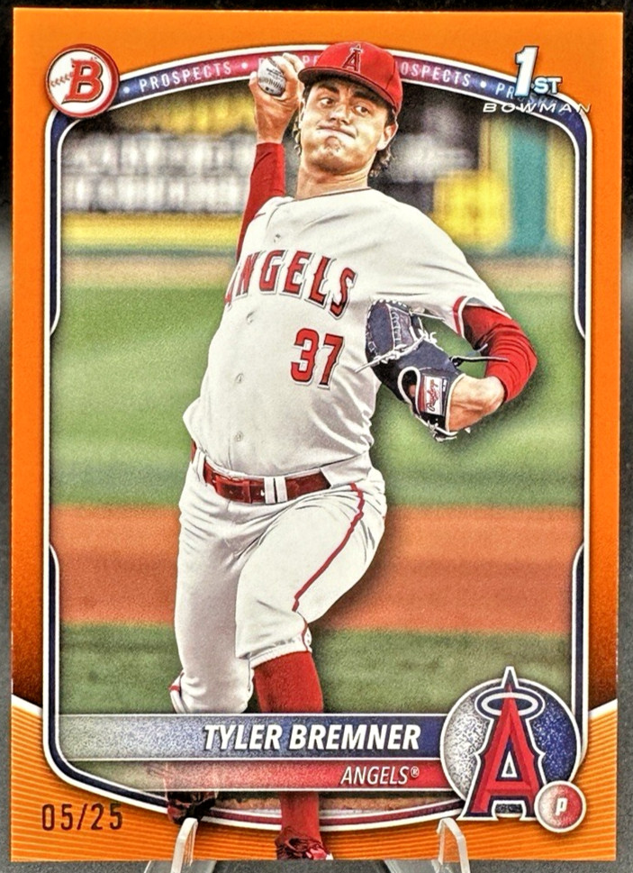 2025 Bowman 1st Tyler Bremner #BD-37 Orange Rookie RC /25