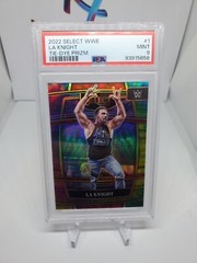 2022 Select WWE Prizms Tie-Dye #1 LA Knight #/25 SP PSA 9 POP 1