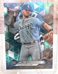 2023 Bowman&rsquo;s Best Top Prospects Jacob Gonzalez #TP-1 Aqua Lava Refractor 72/199
