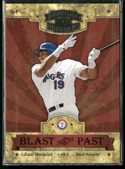 2004 Donruss Throwback Threads #BP-16 Juan Gonzalez Blast From the Past #/1500