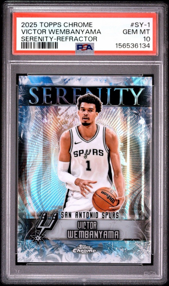 2025 Topps Chrome Victor Wembanyama Serenity Refractor PSA 10 GEM MINT