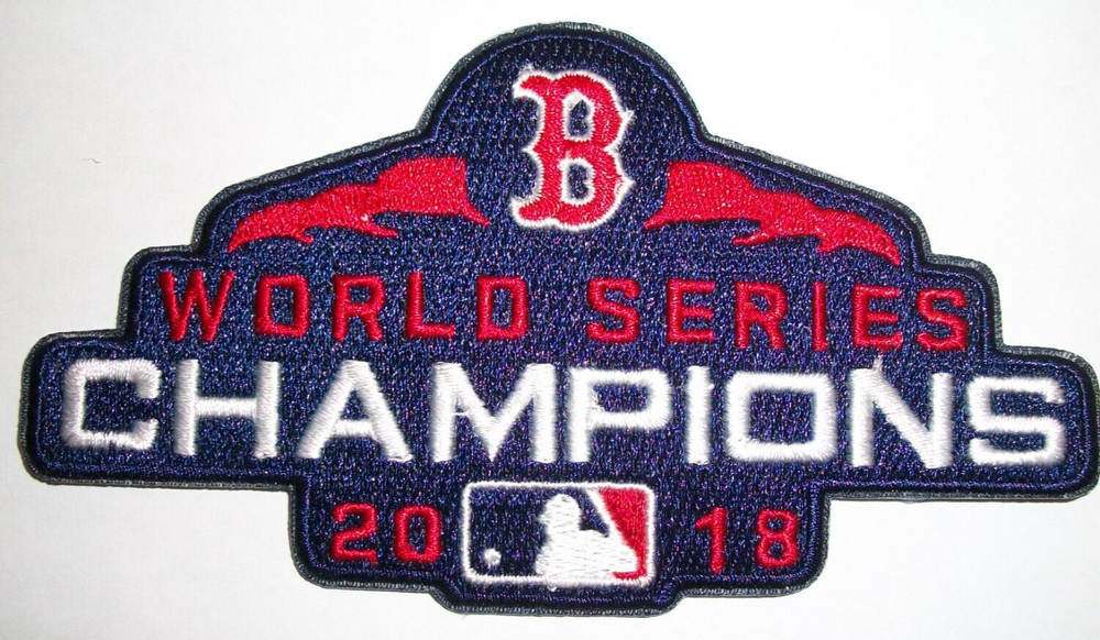 Boston Red Sox~2018 World Series~Embroidered Patch~4&Prime; x 2 1/2&Prime;~Iron Sew On