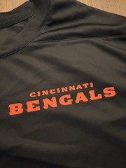 Nike Cincinnati Bengals Long Sleeve Shirt Dri Fit Black Orange NFL Mens Large