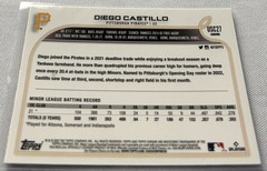 2022 Topps Chrome Update Baseball Diego Castillo Pirates Purple Refractor Rookie