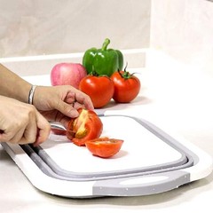 QiMH Collapsible Cutting Board – Foldable 15.8&Prime;L x 11.8&Prime;W, Gray