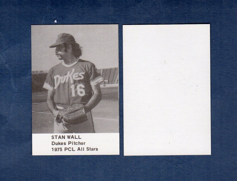 STAN WALL, Albuquerque Dukes ~ 1975 Broder Pacific Coast League PCL All Stars