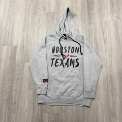 Houston Texans Hoodie Men&rsquo;s Large Gray Blue Pullover Sweatshirt Football Stroud