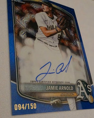 2025 Bowman Draft Jamie Arnold Auto Mojo Blue # 094/150.