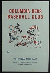 1961 COLUMBIA (SC) REDS PROGRAM (« A » SOUTH ATLANTIC LEAGUE)