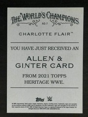 2021 Topps Allen & Ginter The World&rsquo;s Champions WWE Charlotte Flair #AG-7