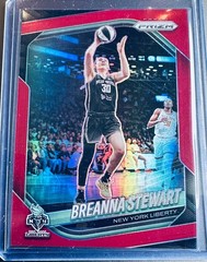 2025 WNBA Panini Prizm Red 🔴 BREANNA STEWART -LOW#!! 🏀 SSP 04/299 #26 Liberty