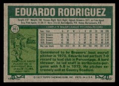 1977 Topps Eduardo Rodriguez #361 Milwaukee Brewers Low Grade Card