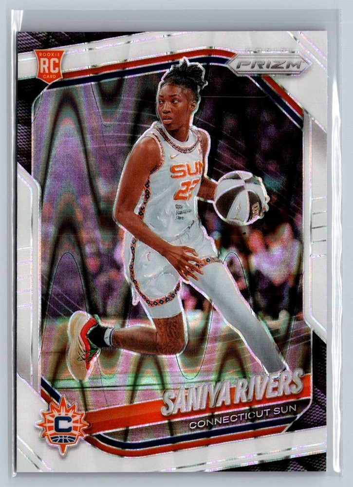 2025 Panini Prizm WNBA #131 Saniya Rivers White Seismic Prizms