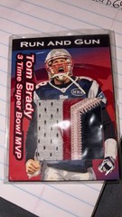 Run and Gun 2015 Tom Brady 3 Time Super Bowl MVP Jersey Card #NE0014 Patriots