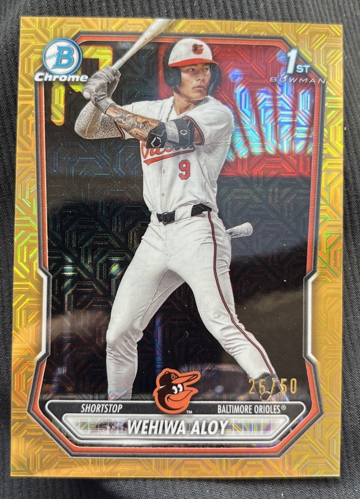 2026 Bowman Chrome BCP-135 Wehiwa Aloy 1st Bowman Gold Mojo /50