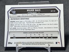 Wilder Dalis 1st Chrome Mojo Refractor Rookie 2026 Bowman Card #BCP-150 Rockies