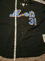 Mike Piazza NY Mets Mitchell Ness Cooperstown Collection Sz 56 Jersey 3XL Black