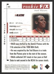 Bonzi Wells #101 1998-99 SP Authentic Portland Trail Blazers SN/3500,RC