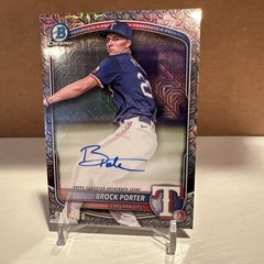 2025 Bowman Chrome Mega Box Brock Porter On-Card Auto Steel Metal Mojo /100