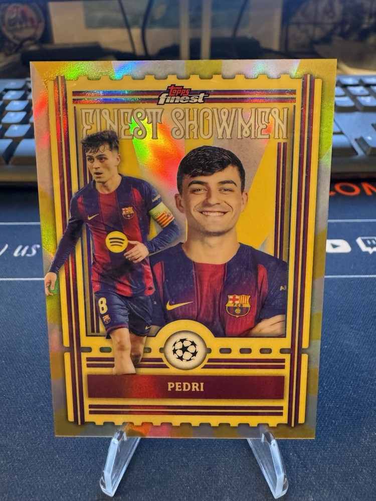 Pedri 2025-26 Topps Finest UEFA Club Finest Showmen Barcelona #FS-12