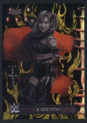 2025 Topps Chrome Cactus Jack WWE #19 Kairi Sane Black and Yellow Refractor