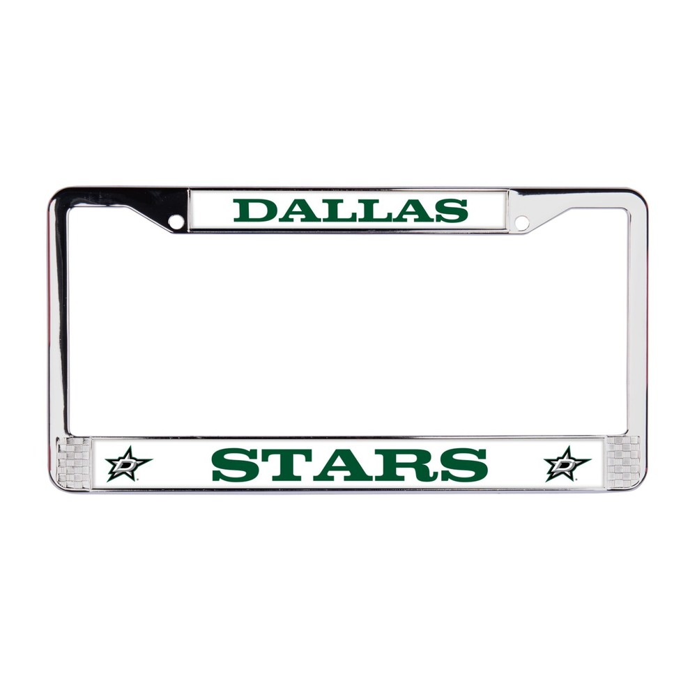 Dallas Star NHL Chrome Metal License Plate Frame Cover for Car-Truck-SUV