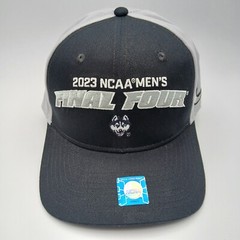 Nike UCONN Huskies Hat Snapback 2023 NCAA Men&rsquo;s Final Four Cap Black Gray Script