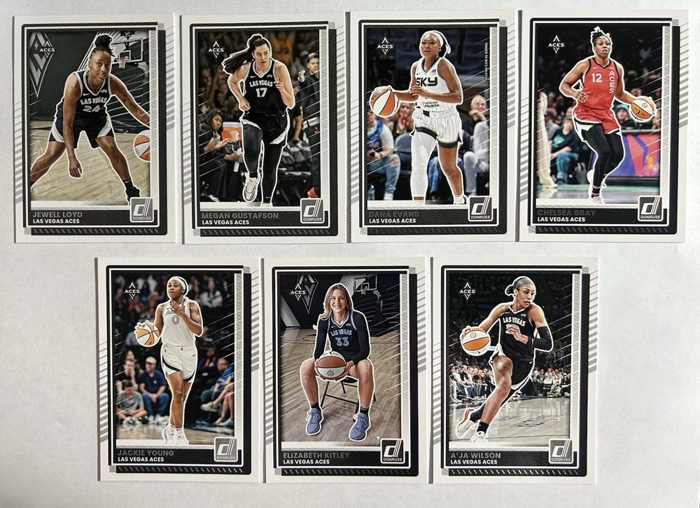 2025 Panini Donruss WNBA Las Vegas Aces Base Team Set (7 Cards) A&rsquo;ja Wilson+