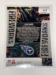 2025 Panini Prizm – Fireworks Cam Ward #1 Green Prizm (RC) Fat Pack Exclusive