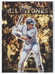 1999 Topps Finest Alex Rodriguez Milestone Hits Refractor /3000 #M8 Mariners