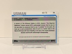 2019 Topps Chrome UFC Kamaru Usman Blue Wave Refractor /75 #14 🔥Clean