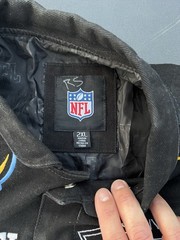 San Diego Chargers NFL Flame Black/Blue/Yellow Embroidered Jacket 2XL