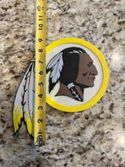 Washington Redskins wall sign 9 inches 3d Printed. Pla Plastic. Throwback Logo