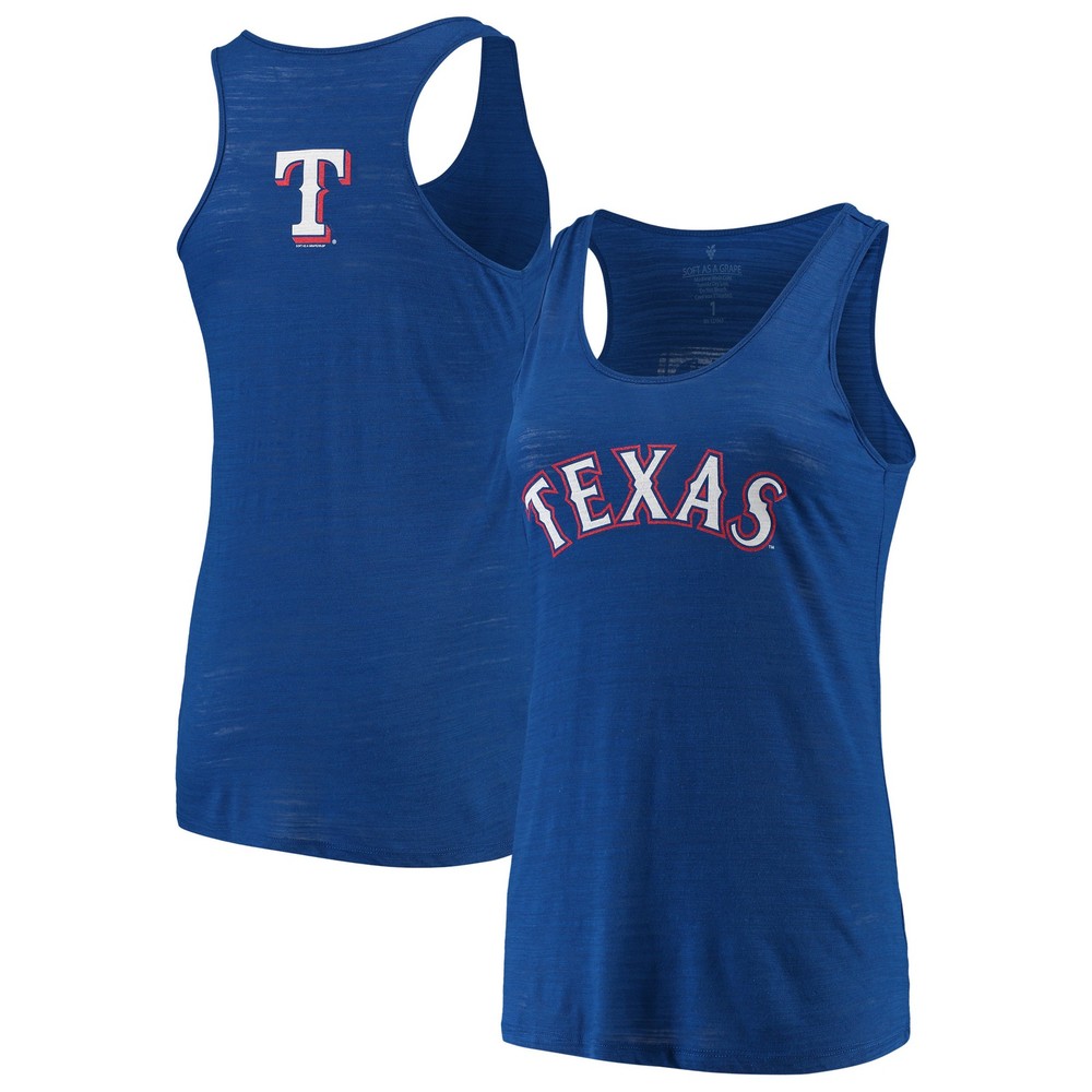 Women&rsquo;s Soft as a Grape Royal Texas Rangers Plus Size Swing for the Fences
