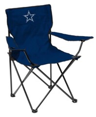 Dallas Cowboys Logo Quad Folding Chair – Portable w/ Cupholder – Licensed TEXAS