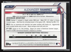 2021 Bowman Draft Sapphire Edition #BDC-110 Alexander Ramirez Yellow #/99 (JB)