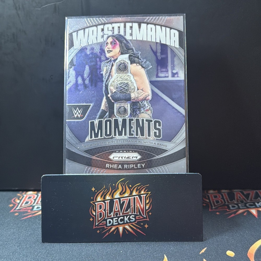 2024 Panini Prizm WWE #1 Rhea Ripley Wrestlemania Moments