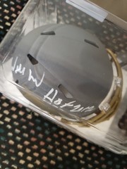 Kansas City Chiefs RARE Slate Mini Helmet Autographed Willie Roaf Beckett