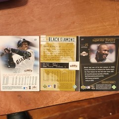 Upper Deck 2000 Barry Bonds Giants Ovation/Black Diamond 3-Card Lot #49 #67