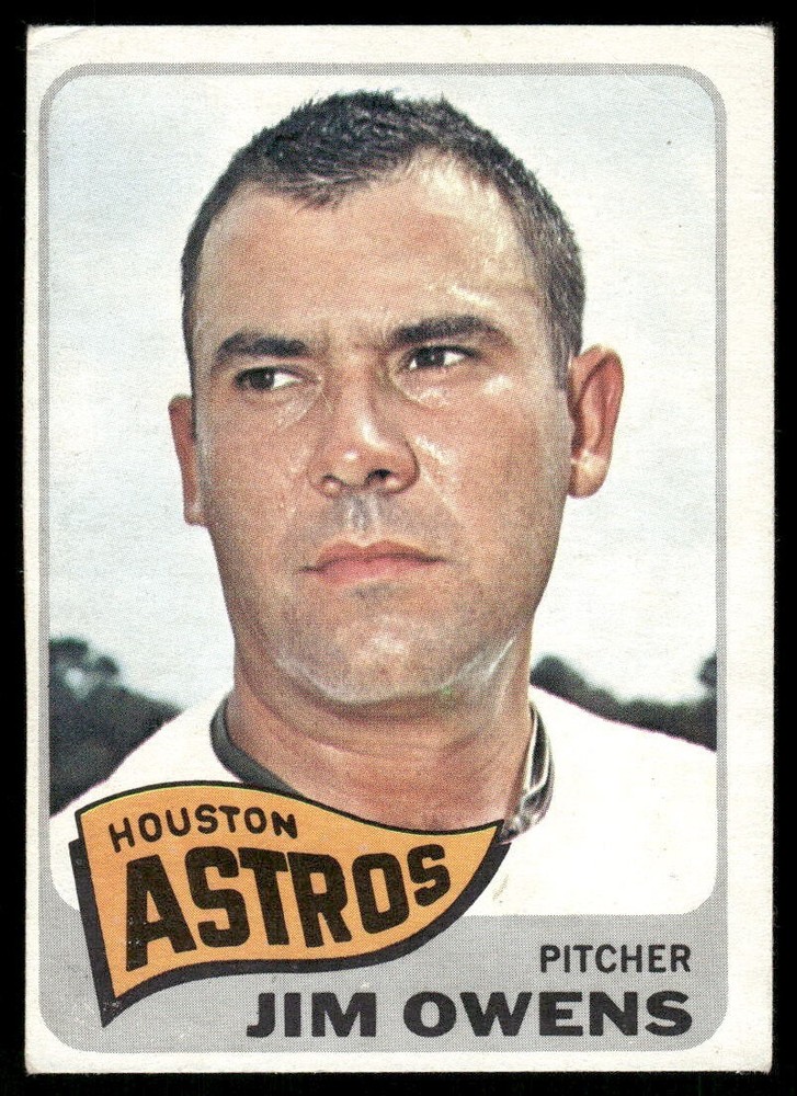 VG-EX+/- JIM OWENS 1965 TOPPS #451 UNCREASED BENT TOP LEFT CORNER MLB TPHLC-1759