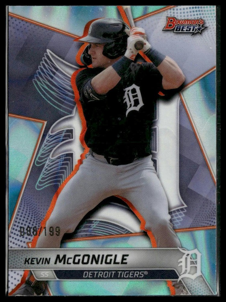2025 Bowman&rsquo;s Best #TP-28 Kevin McGonigle Aqua Lava Refractors #/199 (i23242)