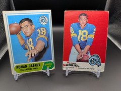 Pair Of (2) Roman Gabriel Cards – 1968 & 1969 Topps