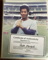 PEPE MANGUAL MONTREAL EXPOS ACTION SIGNED 8×10