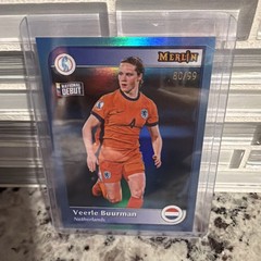 2025 Topps Merlin UEFA Women&rsquo;s Euro Veerle Buurman Debut Blue /99 Netherlands