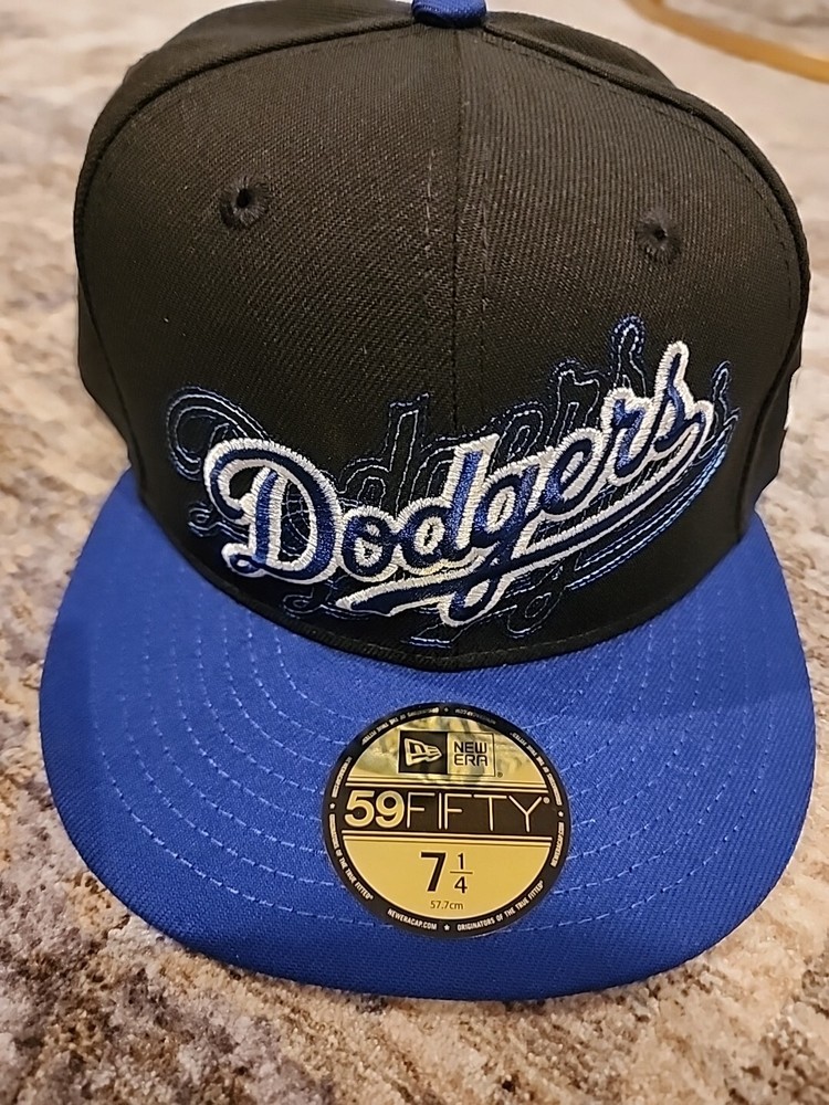 MLB – Los Angeles Dodgers Script Logo 59FIFTY Fitted New Era Cap – Black 7 1/4