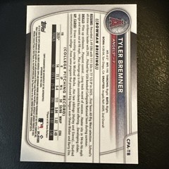 2025 Bowman Draft – Chrome Prospect Autographs Tyler Bremner #CPA-TB (AU, RC)