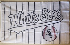 Chicago White Sox Pinstripe MLB Baseball Flag 3×5 Ft W/ Grommets