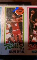 1980-81 Topps Magic J L Bird DR. J 139-174-34 RC Rookie