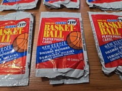 Fleer 1991 1992 91 92 Jumbo Update EMPTY CARD PACK Wrapper X8 LOT Basketball NBA